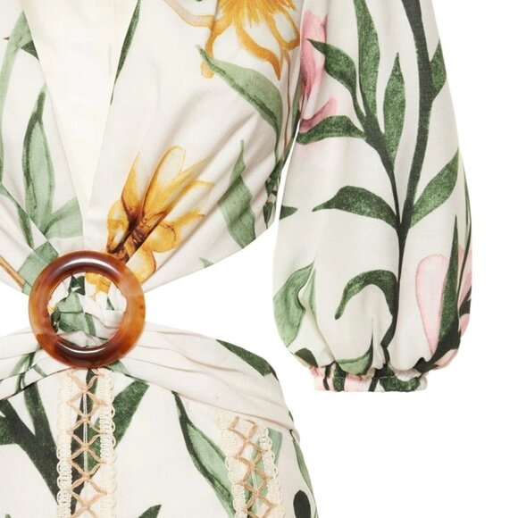 BNWT PatBO | Jasmine Jute Trim Cut-Out Mini Dress in size 2 - Picture 4 of 10